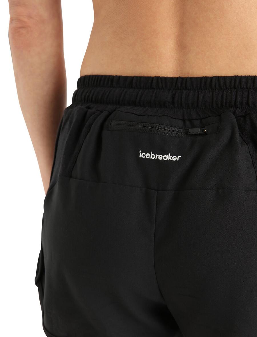 Black Icebreaker ZoneKnit™ Merino Women's Shorts | AU 1505LISH